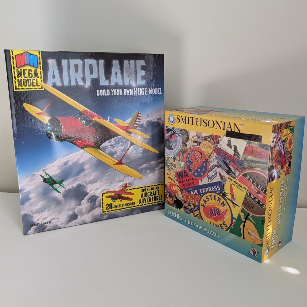 NWD MEGA Build Your Own Airplane Model Kit 28" Beechcraft SMITHSONIAN Jigsaw Puz
